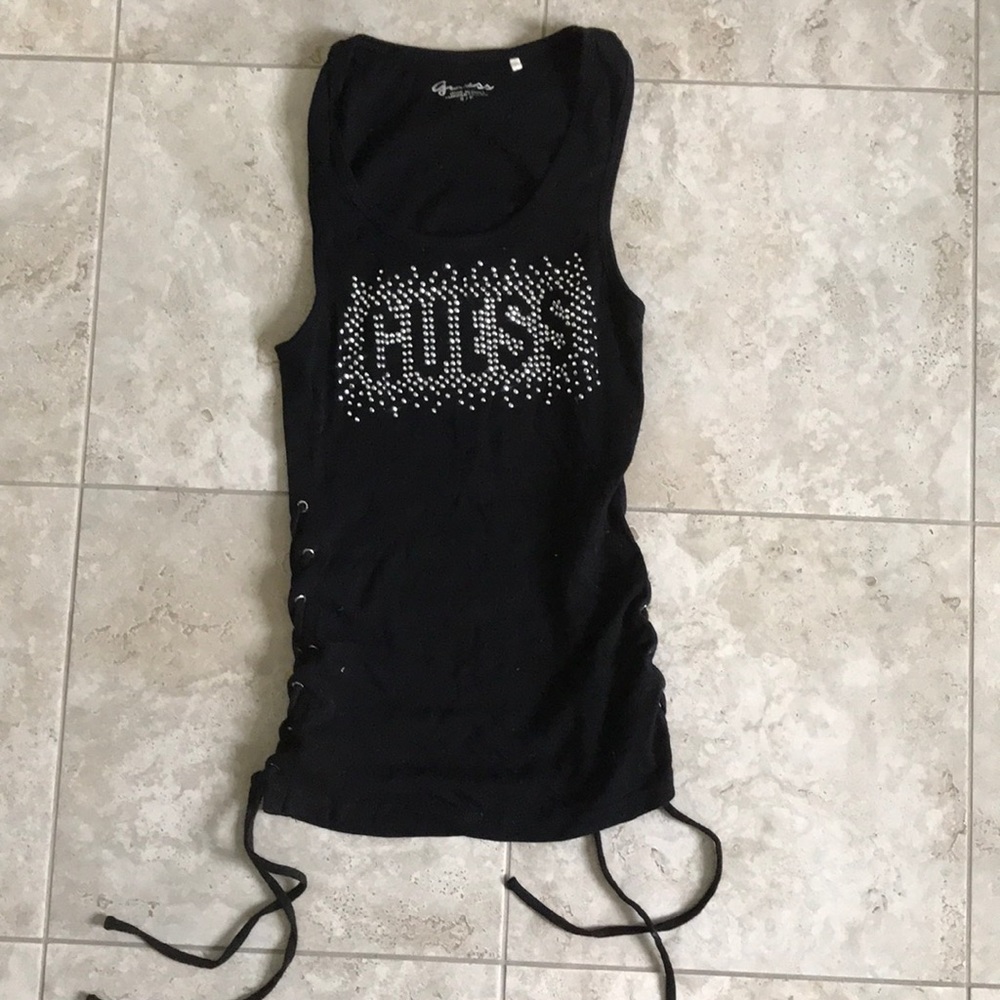Guess black embellished Tanc